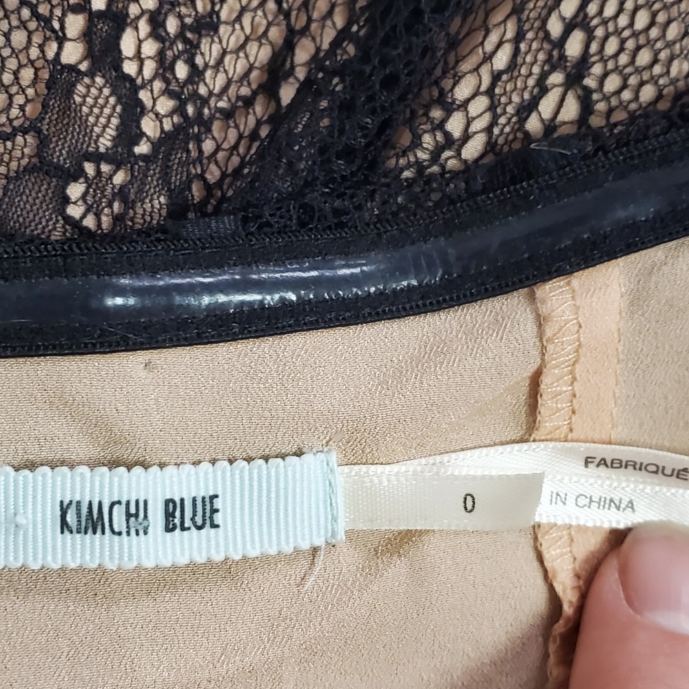 Kimchi Blue Lace Cocktail Whimsigoth Midi Dress Size 0 Black Punk Rock Biker LBD - Picture 5 of 14